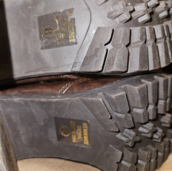 Soda Women Chunky High Heel Combat Army Military Riding Boots Booties Dark Brown - Picture 8 of 8